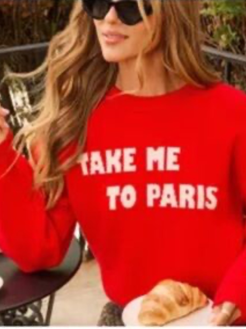 Vici Red Ribbed Women's Sweater